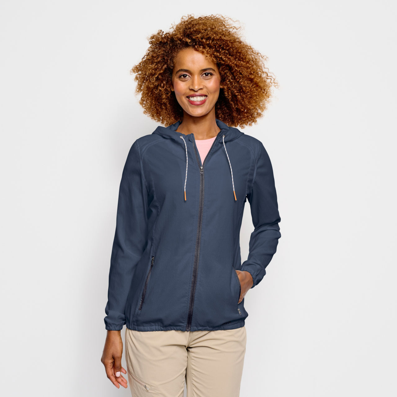 Women’s Open Air Caster Hooded Zip-Up Jacket - CARBON image number 0