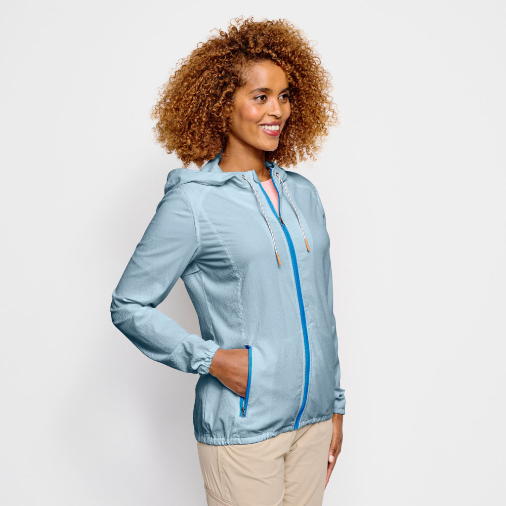 Women’s Open Air Caster Hooded Zip-Up Jacket - LAKE BLUE image number 2
