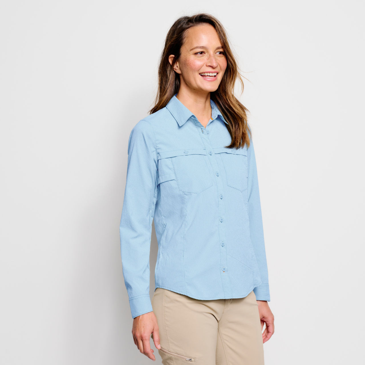 Women’s Open Air Caster Long-Sleeved Shirt - CLOUD BLUE image number 1