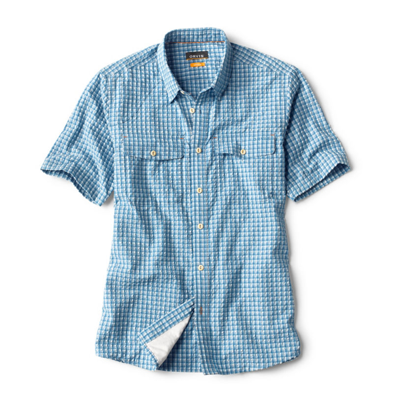 Clearwater Seersucker Short-Sleeved Shirt - BLUE MOON image number 0