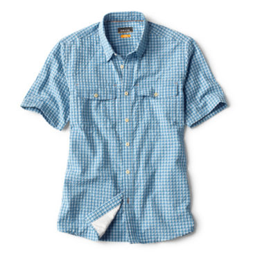 Clearwater Seersucker Short-Sleeved Shirt - BLUE MOON