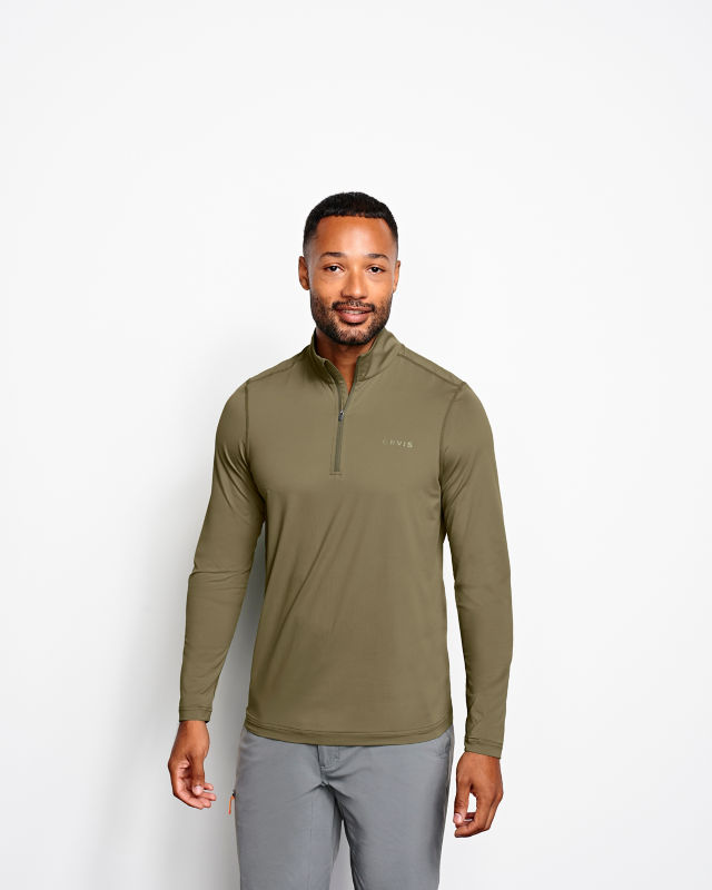 Sun Defense 1/4-Zip - TARRAGON