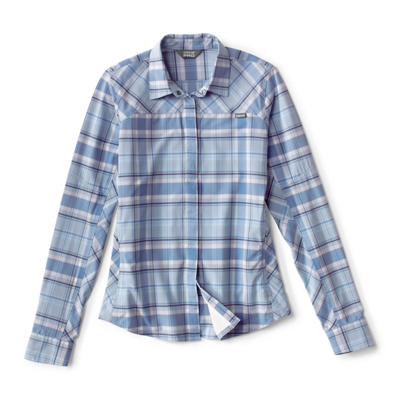 Women&rsquo;s PRO Stretch Long-Sleeved Shirt - BLUE FOG PLAID
