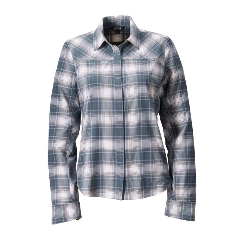 Women&rsquo;s PRO Stretch Long-Sleeve Shirt - ASH PLAID image number 1