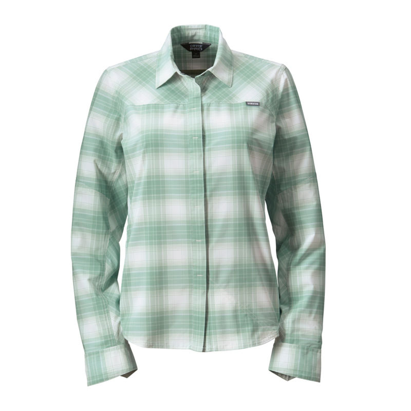 Women&rsquo;s PRO Stretch Long-Sleeve Shirt - ALOE PLAID image number 1