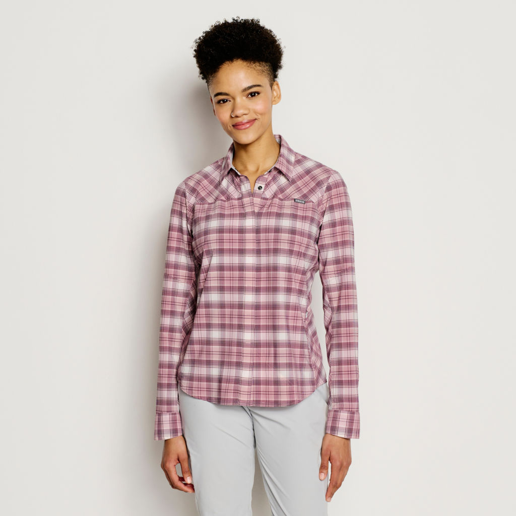 Women’s PRO Stretch Long-Sleeved Shirt - LILAC PLAID image number 2
