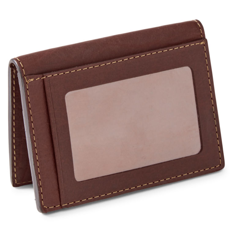 Bison Leather Folding Card Carrier - BROWN image number 1
