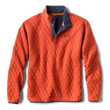 Outdoor Quilted Snap Sweatshirt - BOURBON