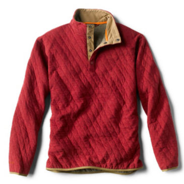Outdoor Quilted Snap Sweatshirt - BARN RED