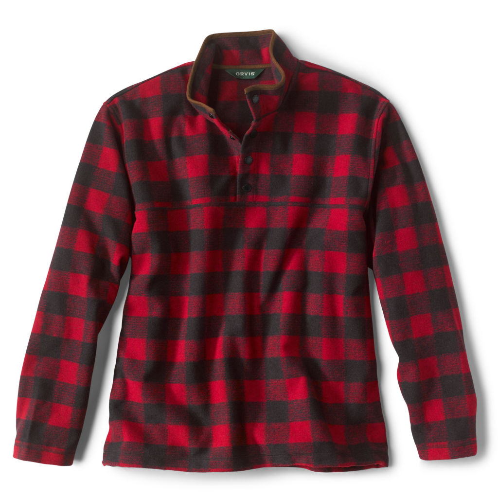 Green Mountain Snap-Neck Fleece - RED/BLACK image number 0