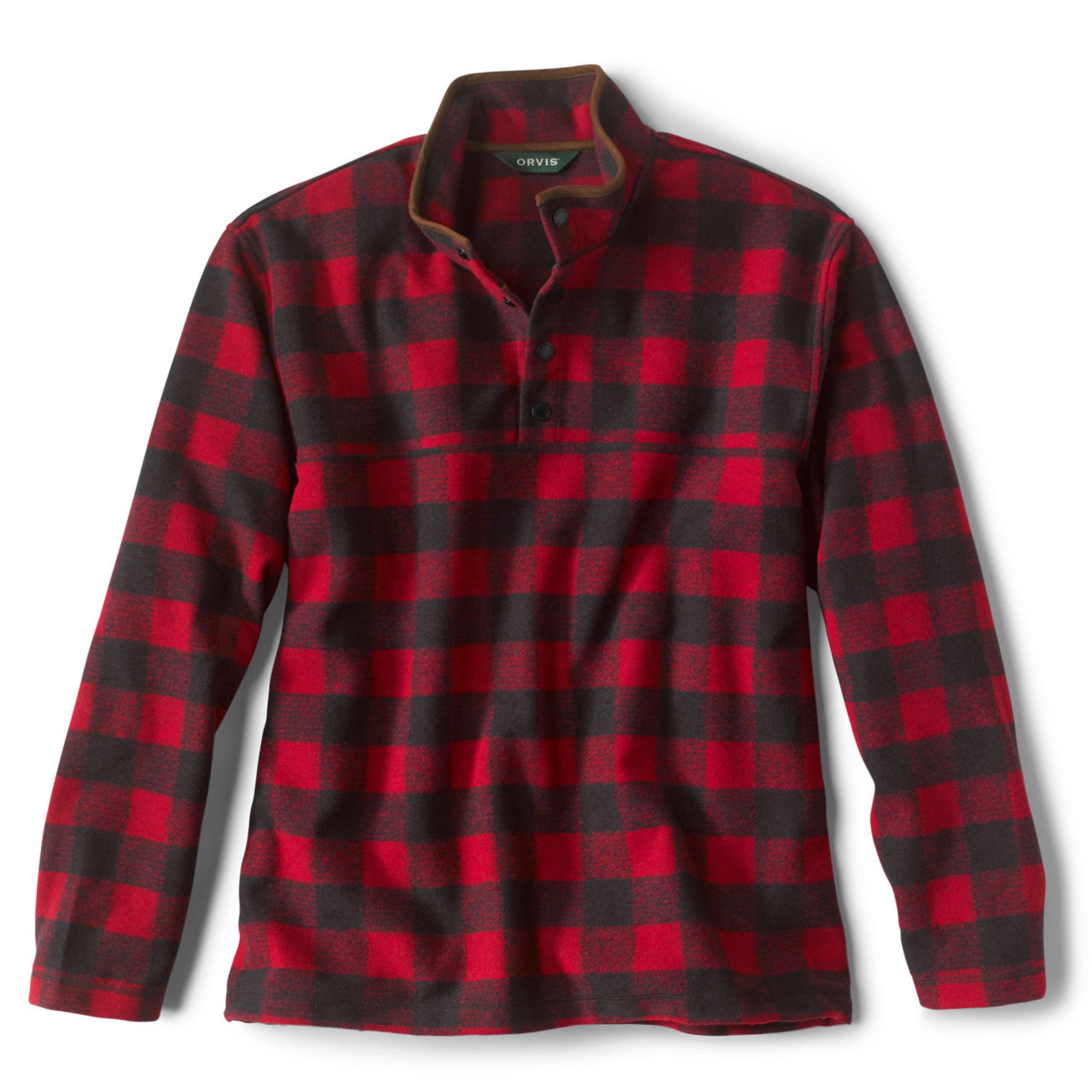 Green Mountain Snap-Neck Fleece - RED/BLACK image number 0