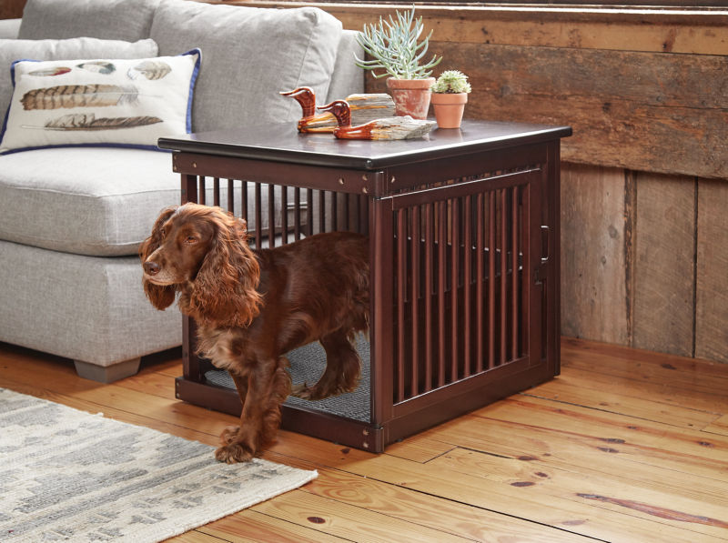 Wooden End-Table Crate