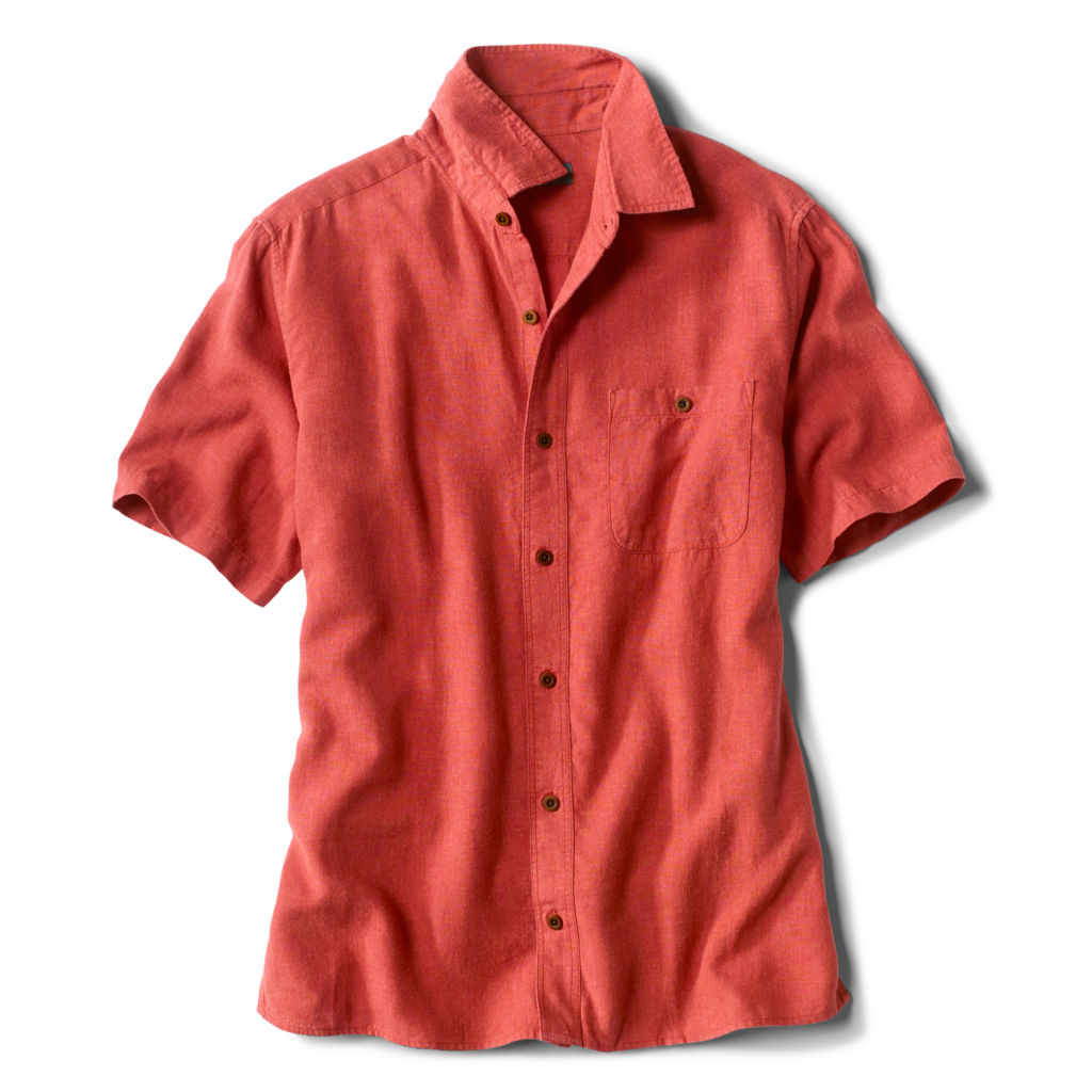 Hemp/TENCEL Stretch Short-Sleeved Shirt - SPICE image number 0