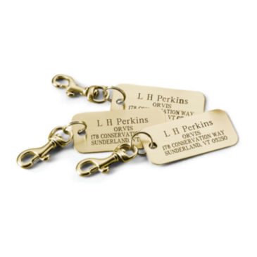 Engraved Brass Luggage Tags, Set of 3 - 