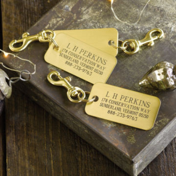 Engraved Brass Luggage Tags, Set of 3 -  image number 1