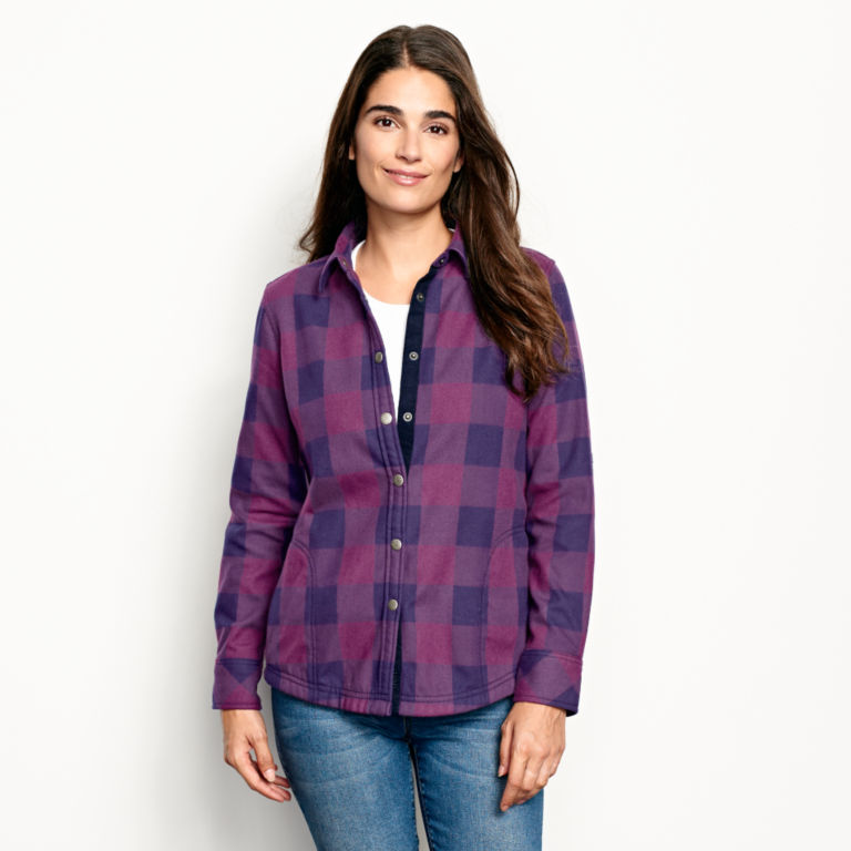 Tetons Flannel-and-Fleece Shirt Jacket - BLACKBERRY image number 1