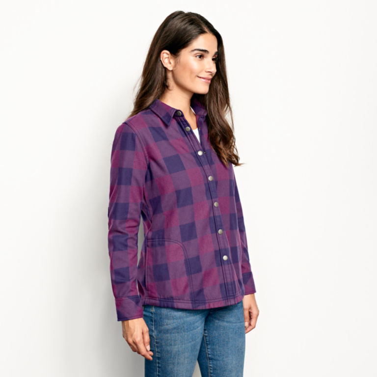 Tetons Flannel-and-Fleece Shirt Jacket - BLACKBERRY image number 2