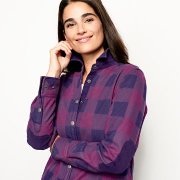 Tetons Flannel-and-Fleece Shirt Jacket - BLACKBERRYimage number 4