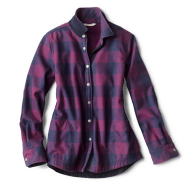 Tetons Flannel-and-Fleece Shirt Jacket - BLACKBERRYimage number 0