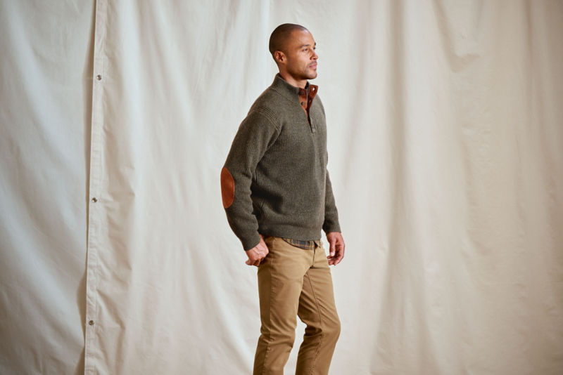 Quail Creek Button Mockneck Pullover - MUSHROOM HEATHER image number 4