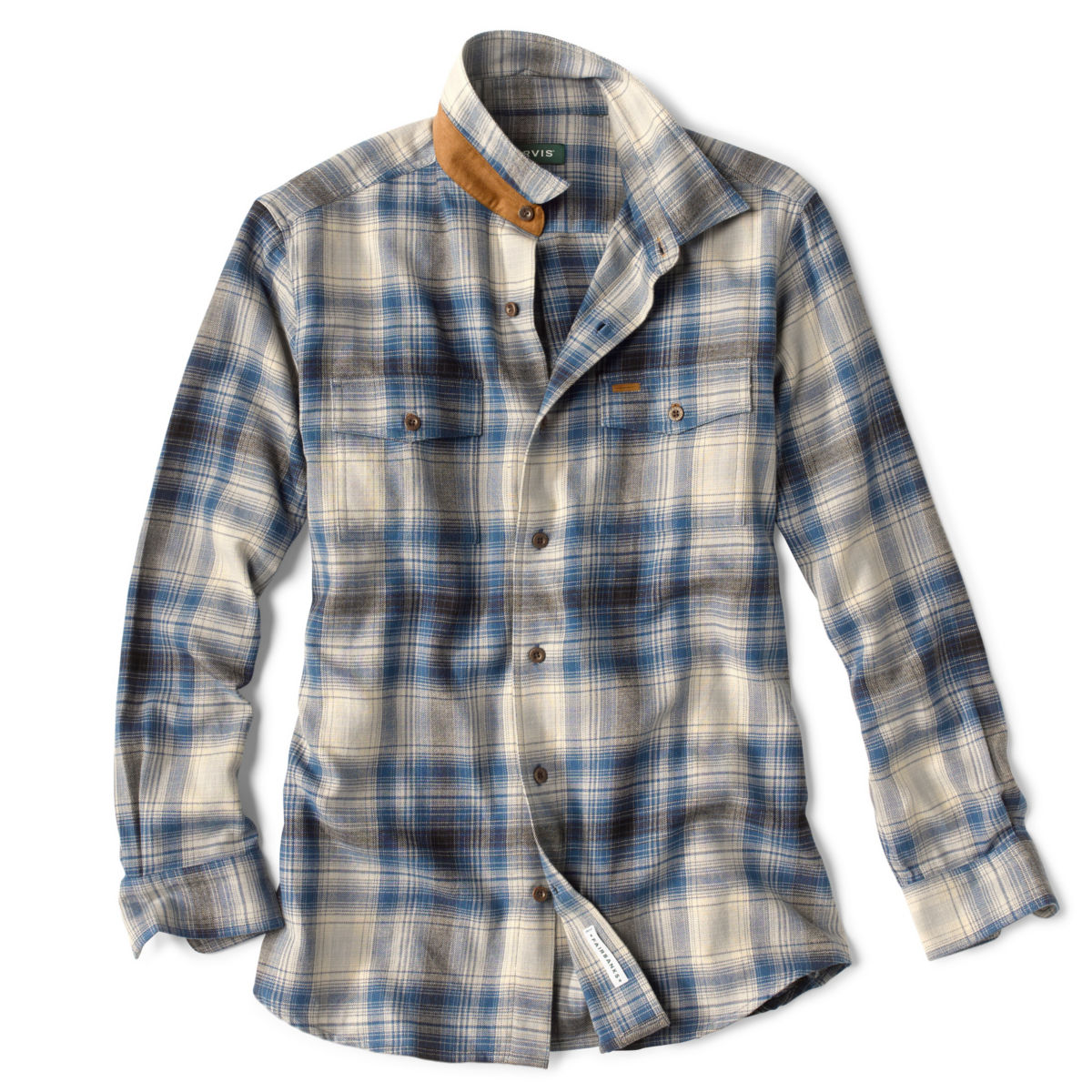 Fairbanks Elk Creek Jaspé Long-Sleeved Flannel Shirt - BLUE/NATURALimage number 0