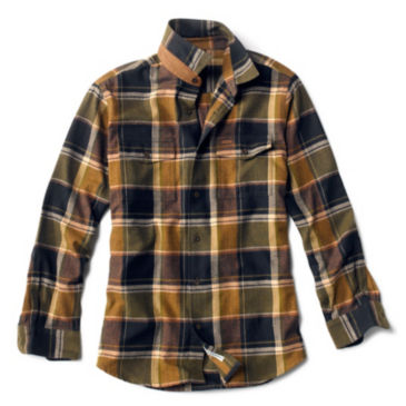 Fairbanks Elk Creek Jaspé Long-Sleeved Flannel Shirt - GREEN/NAVY