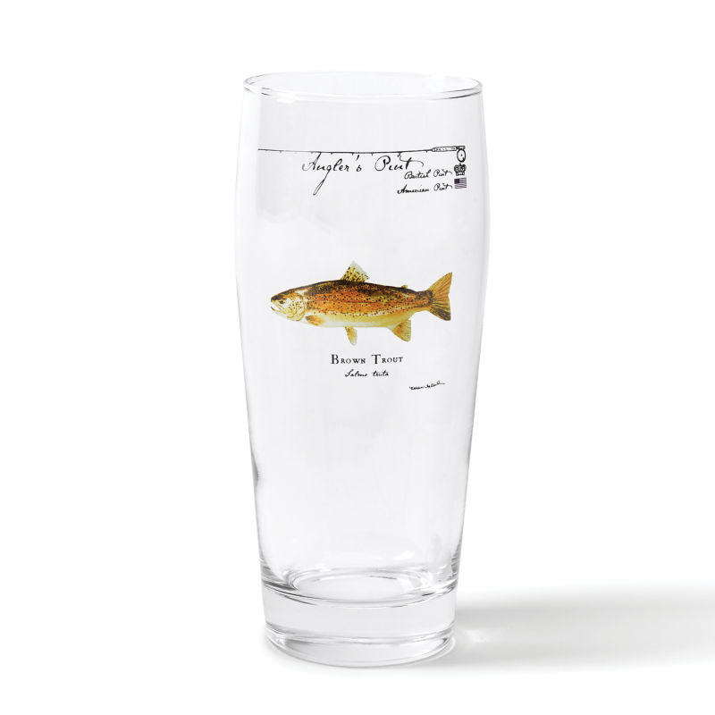 Angler&rsquo;s Pint Glass - BROWN TROUT image number 0
