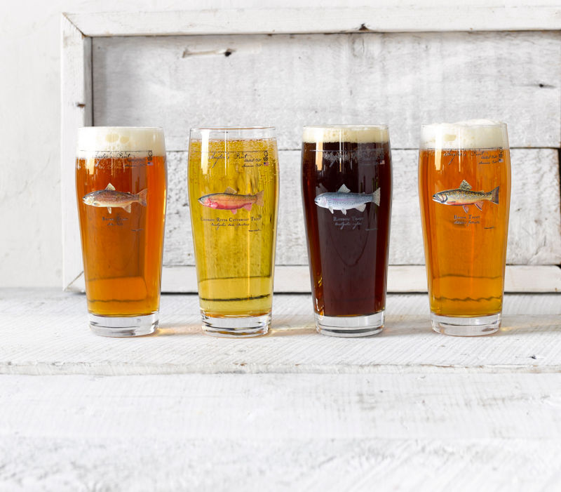 Angler&rsquo;s Pint Glass - BROOK TROUT image number 1