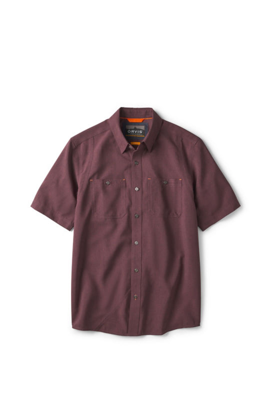 Men's Tech Chambray Short-Sleeve Work Shirt - RAISIN/SLATE
