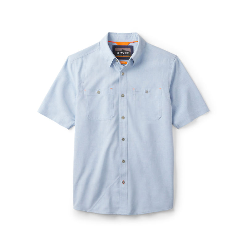 Men&rsquo;s Tech Chambray Short-Sleeve Work Shirt - COASTAL BLUE CHAMBRAY image number 0