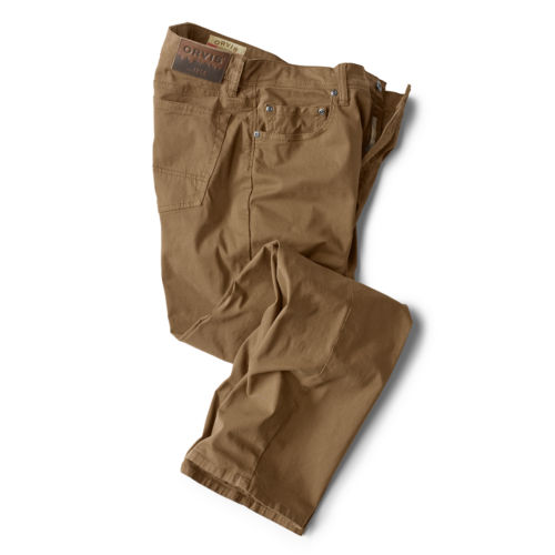 A pair of brown work trousers