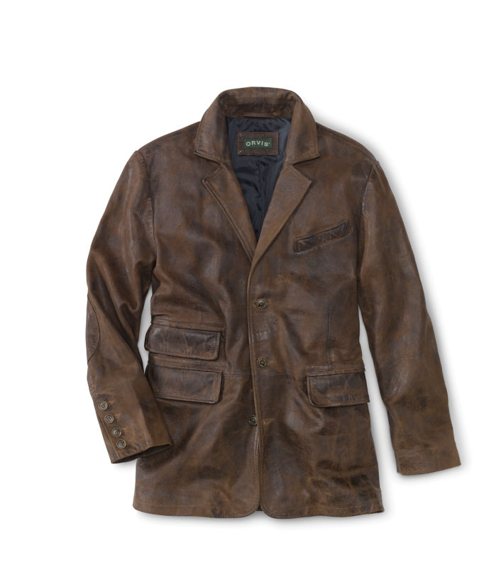 orvis leather jacket sale