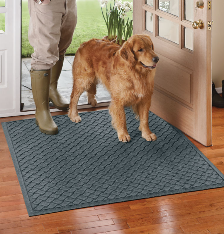Recycled WaterHog&reg; Basketweave Mat - BLUESTONE image number 0