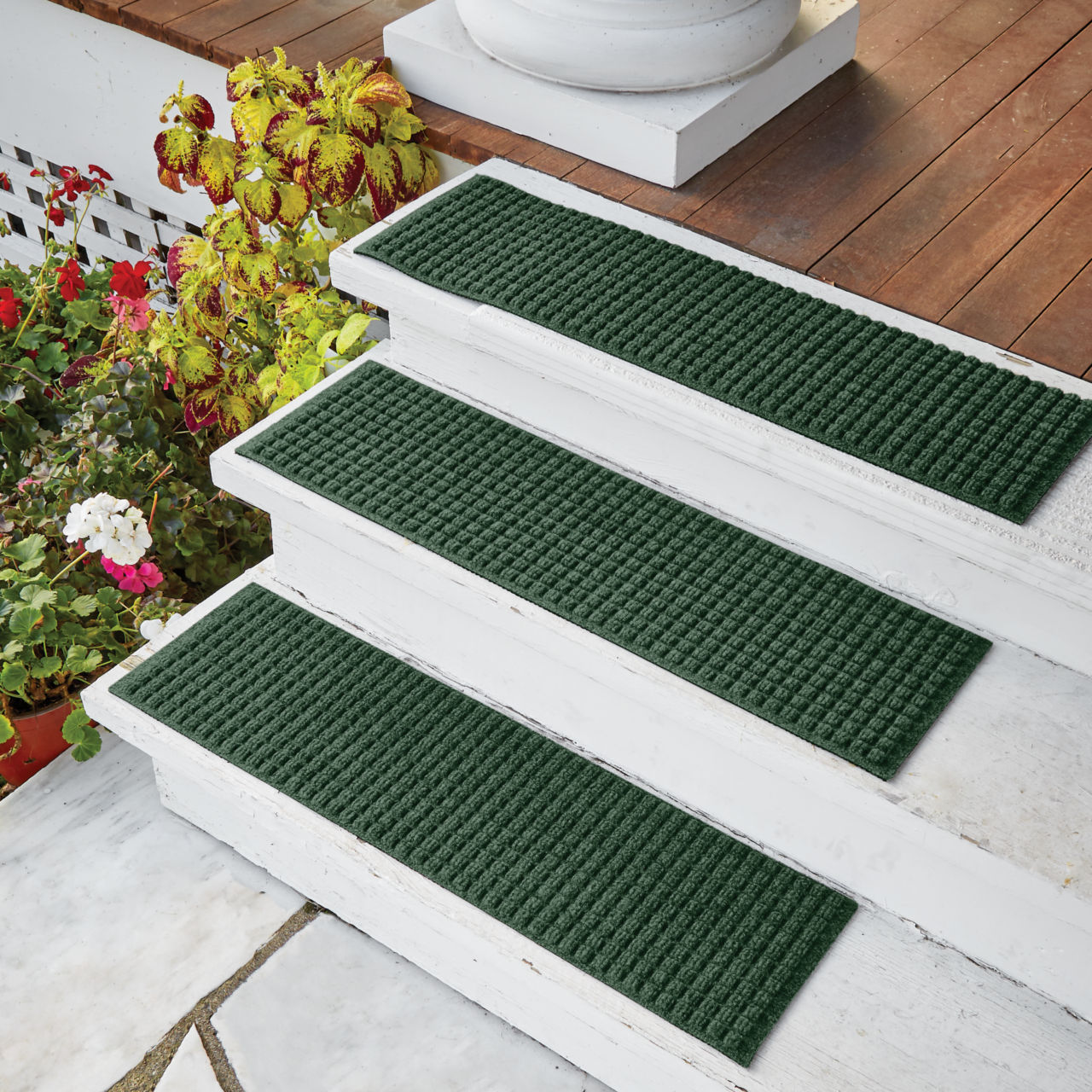 Recycled Water Trapper®  Basketweave Stair Treads -  image number 1