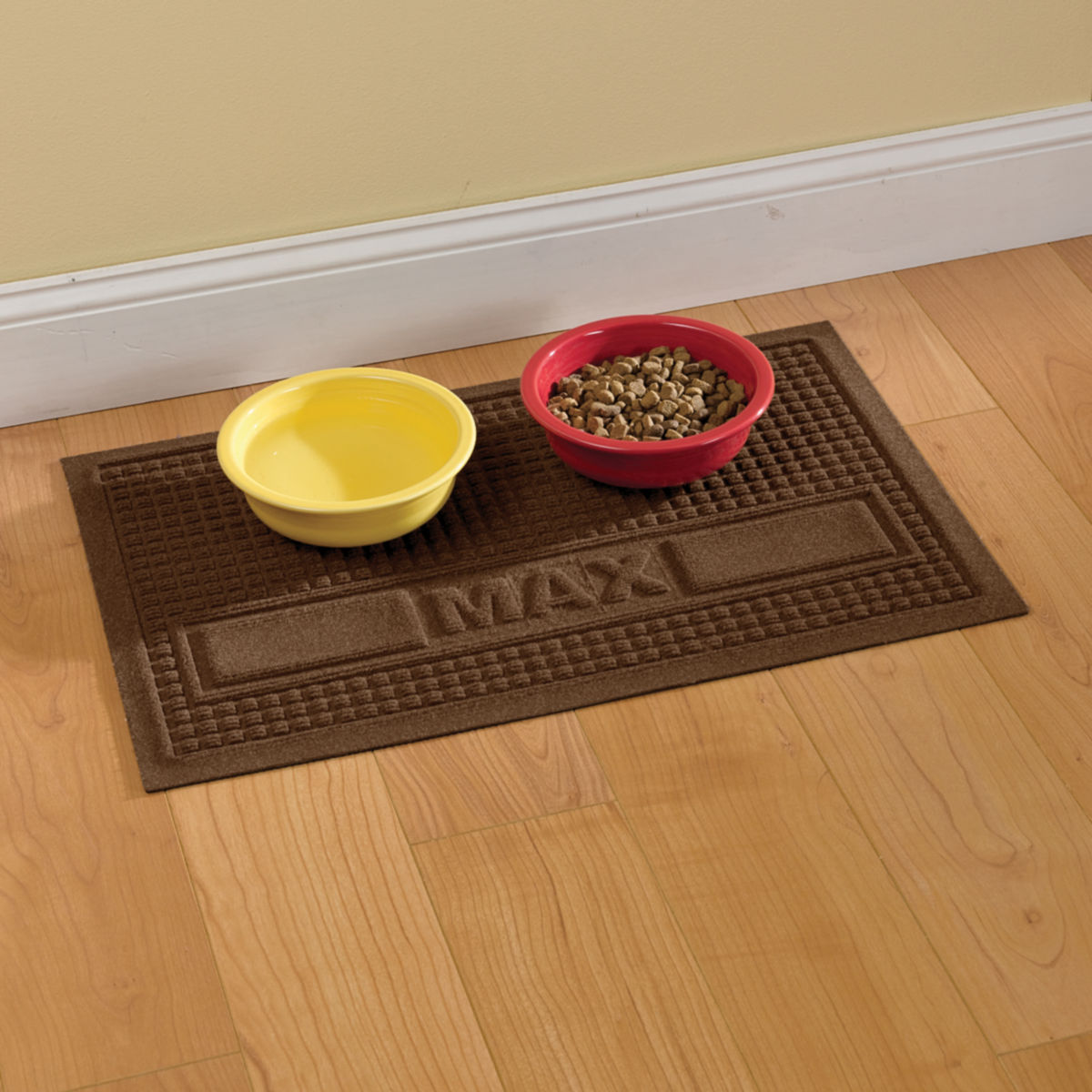 friendly Join underground Personalized Recycled Water Trapper Pet Placemat | Orvis