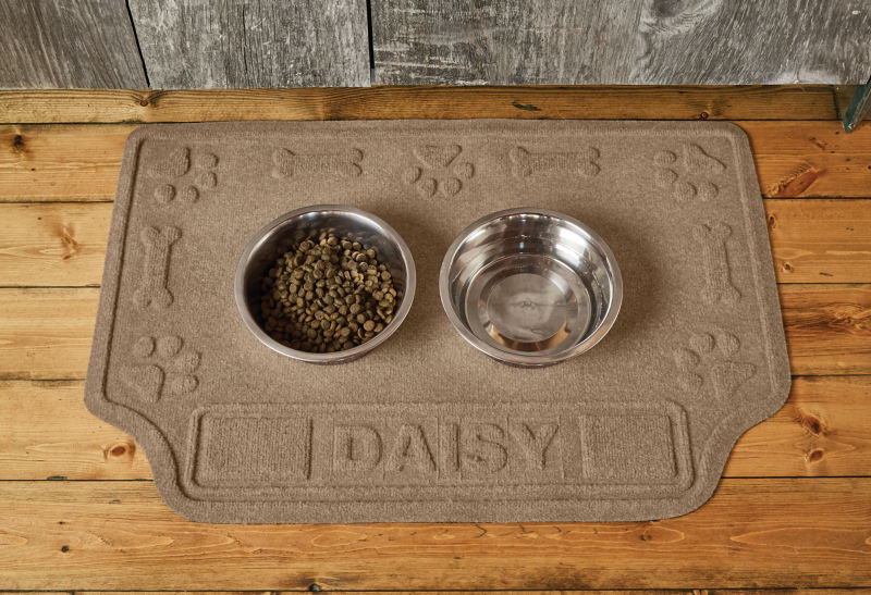 Recycled WaterHog&reg; Paws & Bones Placemat - CAMEL image number 0