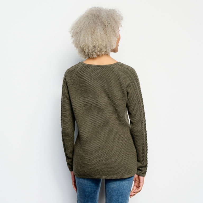 Cotton Cable-Stitch Sweater -  image number 2