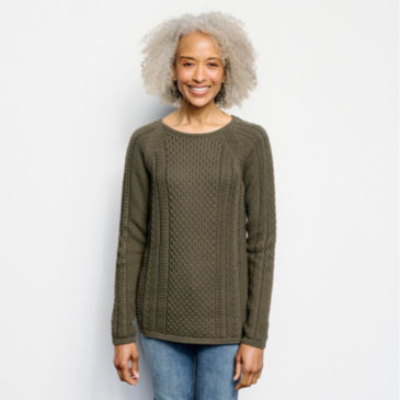 Cotton Cable-Stitch Sweater - 