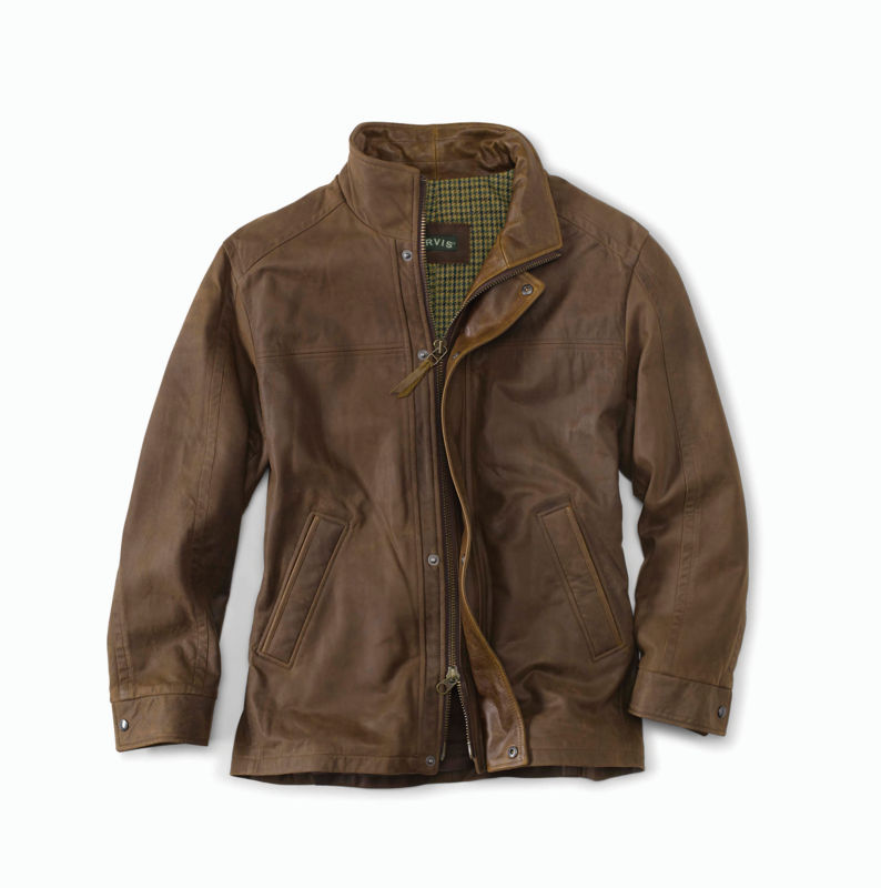 orvis leather jacket sale