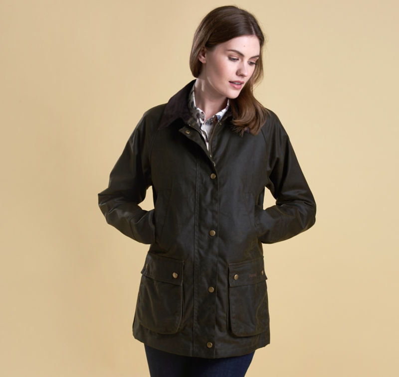 Barbour&reg; Acorn Waxed Jacket - OLIVE image number 4