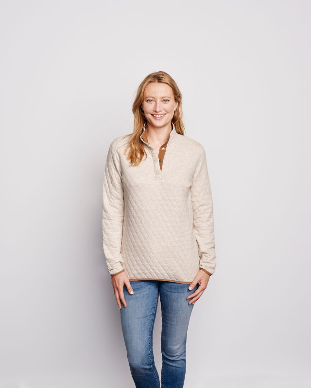 Orvis Womens Outdoor Quilted Snap Sweatshirt