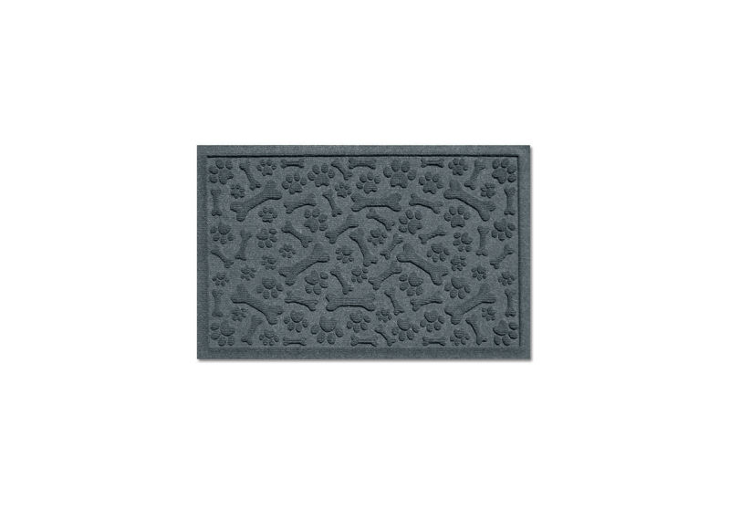 Recycled WaterHog&reg; Paws & Bones Mat - BLUESTONE image number 0