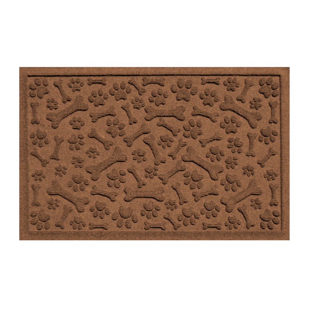 Paws and Bones Recycled Water Trapper® Mat - DARK BROWN image number 0