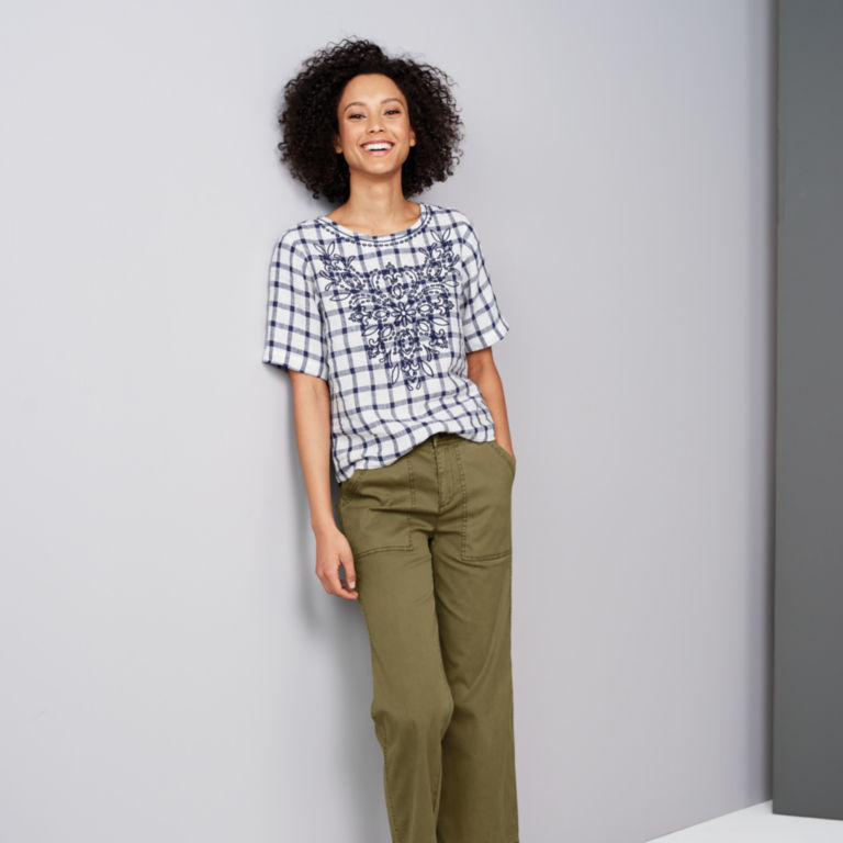 Orvis Womens Plaid Sweetwater Linen Tee/Plaid Sweetwater Linen Tee
