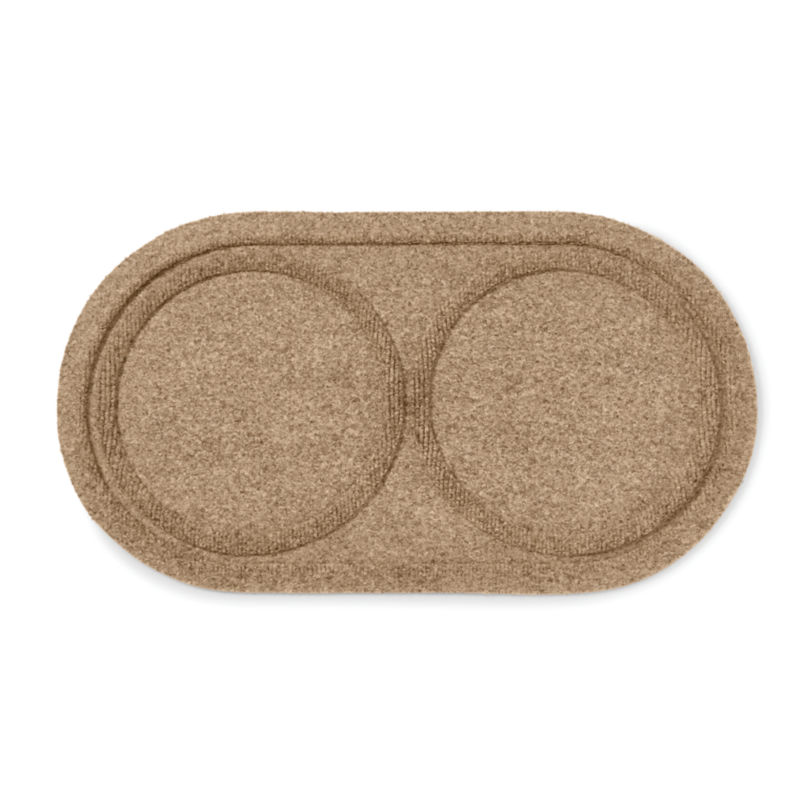 Recycled WaterHog&reg; Bowl Holder Mat - CAMEL