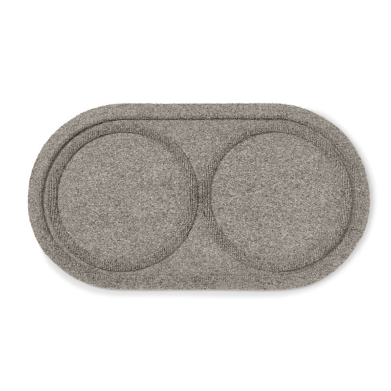 Recycled WaterHog&reg; Bowl Holder Mat - GRAY image number 0