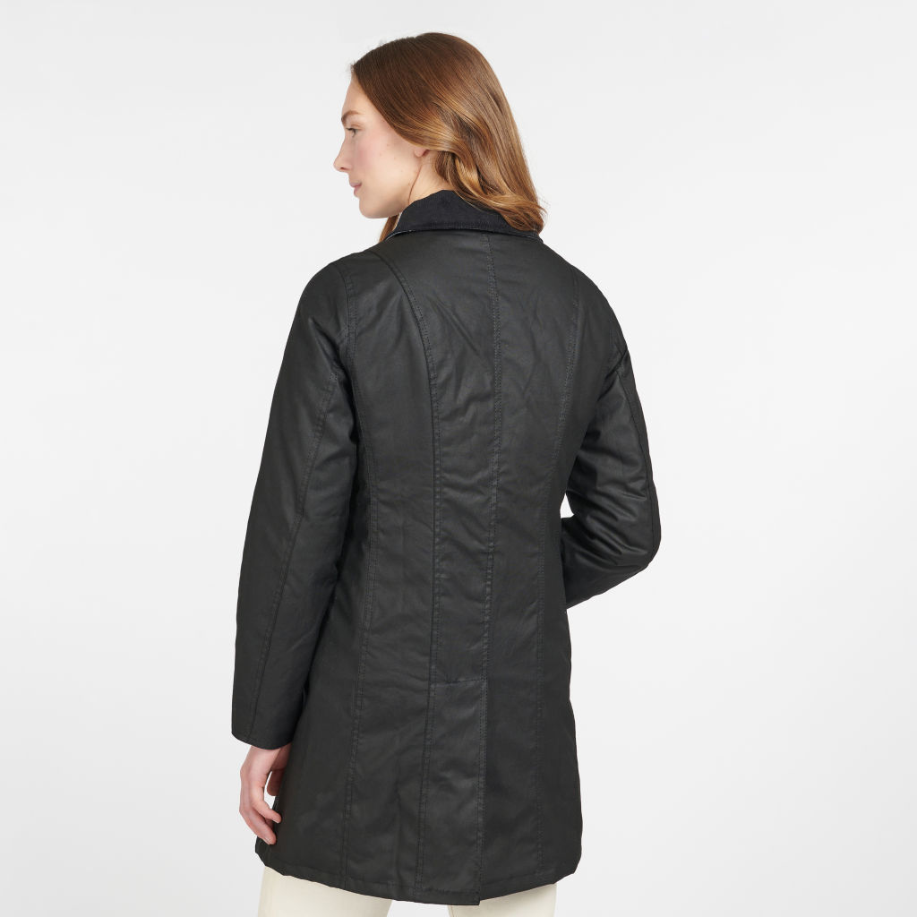 Barbour® Belsay Waxed Cotton Jacket - BLACK image number 1