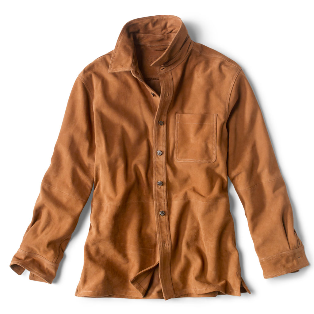 Suede Overshirt - TOBACCO image number 0