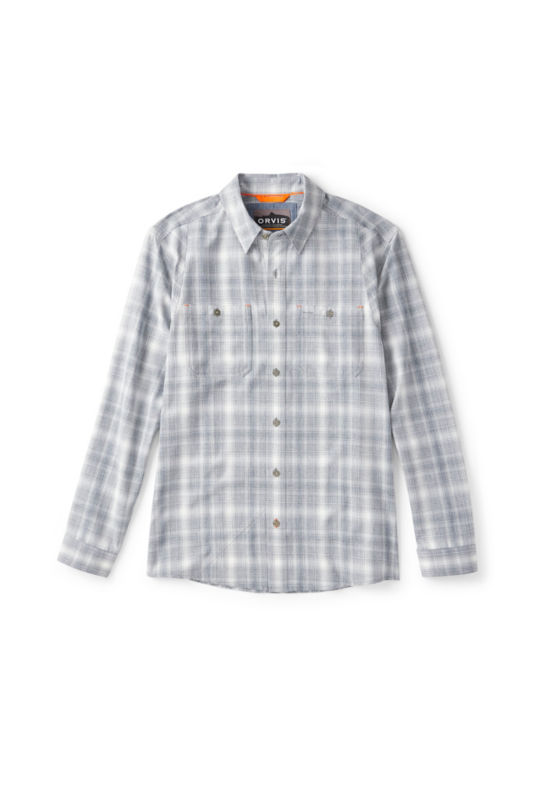 Men&rsquo;s Tech Chambray Long-Sleeve Work Shirt - SNOW/BLUE HAZE PLAID