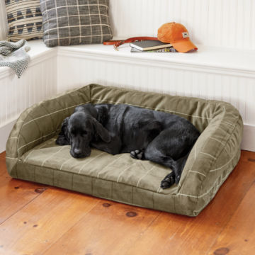 ToughChew®  Memory Foam Bolster Dog Bed - LODEN image number 0